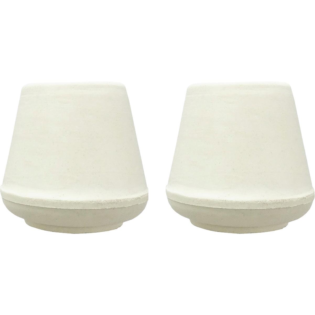 Super Sliders 1-1/4 In. White Rubber Furniture Leg Tip (2-Pack)