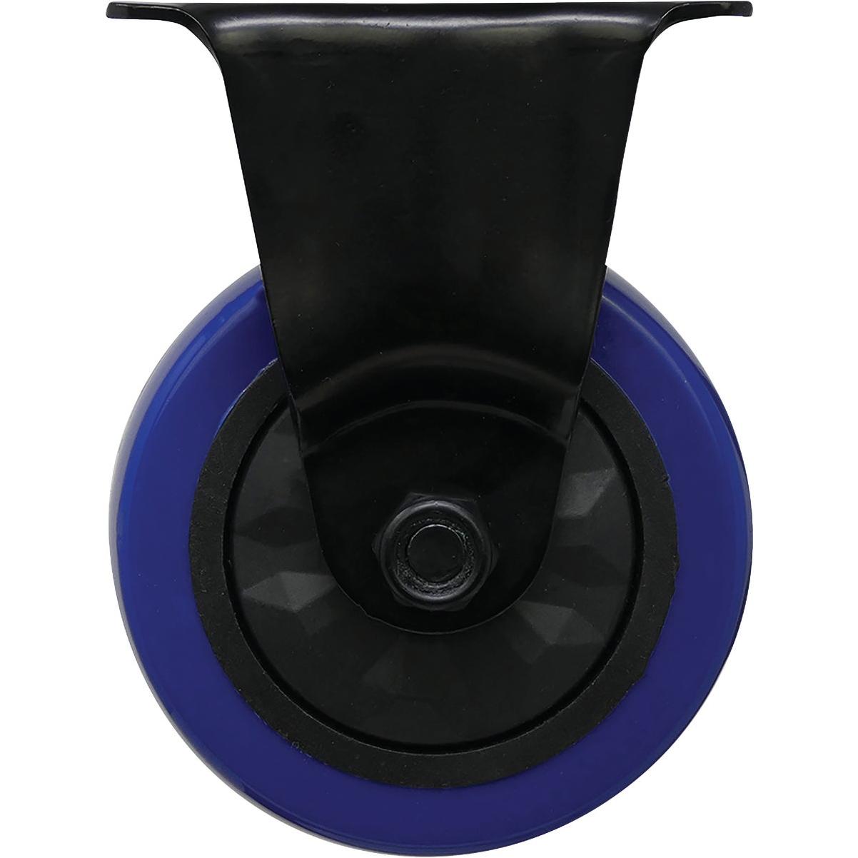 Shepherd Hardware 4 In. Blue Diamond TPU Rigid Plate Caster