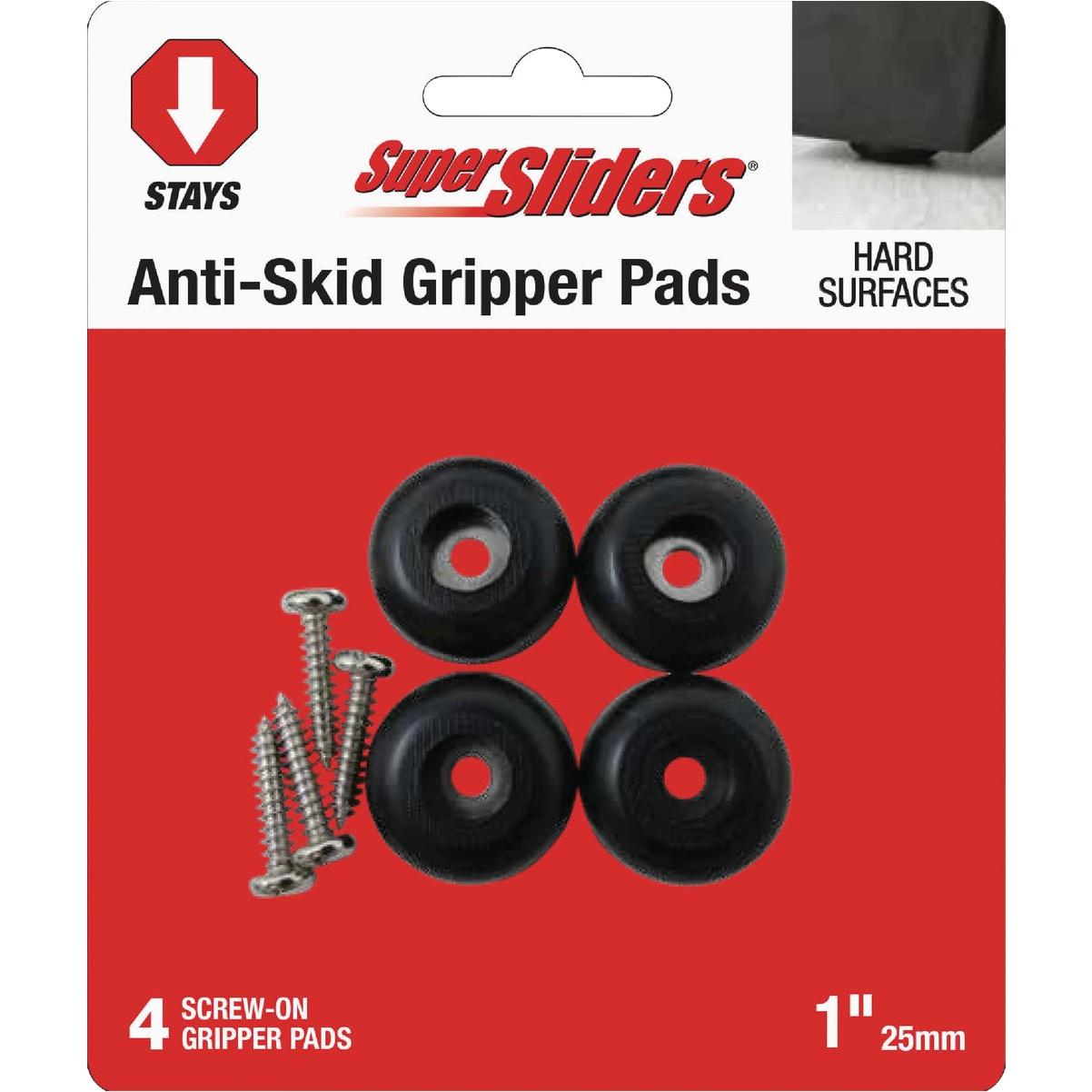 Super Sliders 1 In. Anti-Skid Screw-On Beige Furniture Pad (4-Piece)