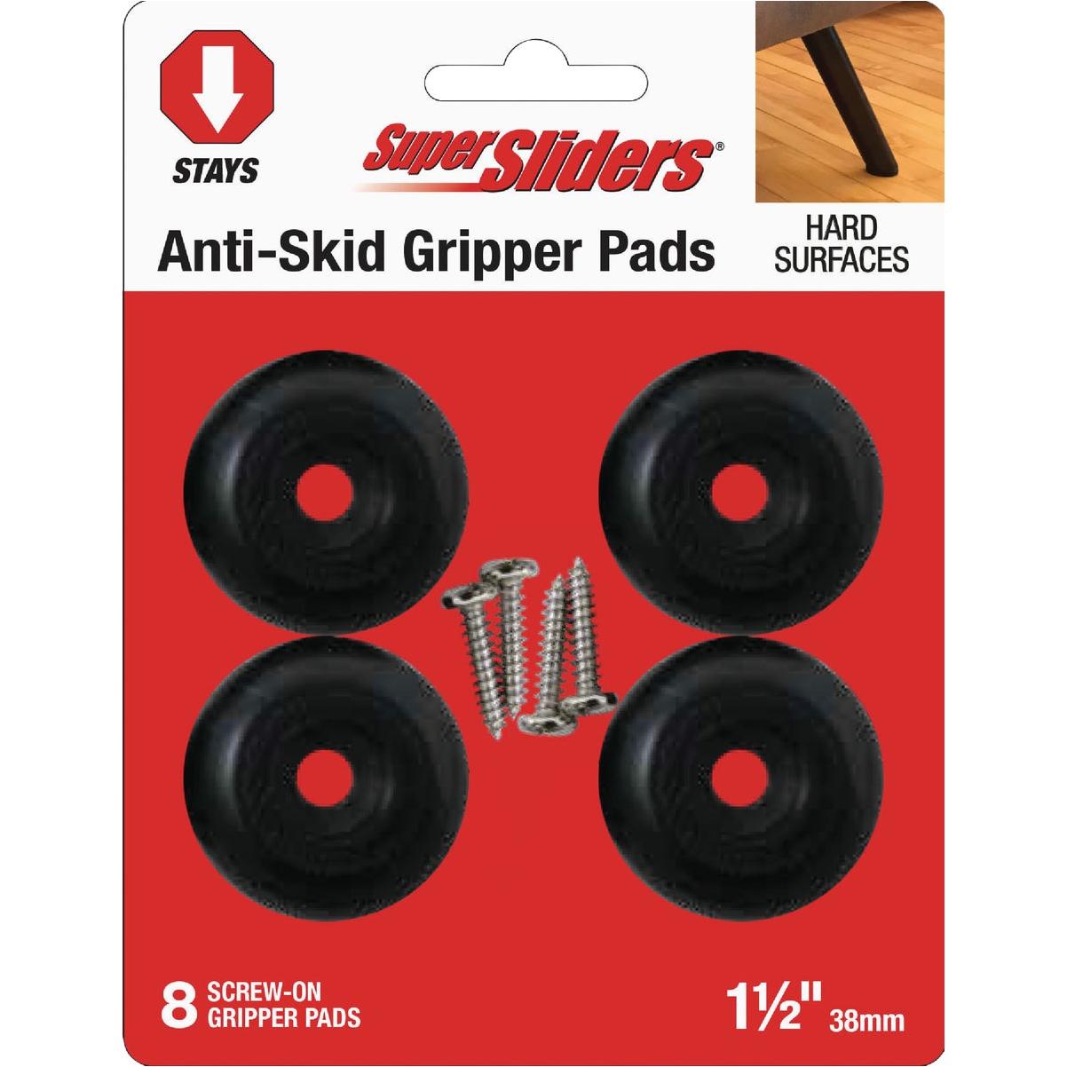 Super Sliders 1-1/2 In. Anti-Skid Screw-On Beige Furniture Pad (4-Piece)