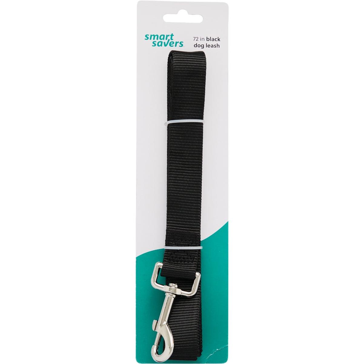 Smart Savers 1 In. W. x 72 In. L. Black Dog Leash