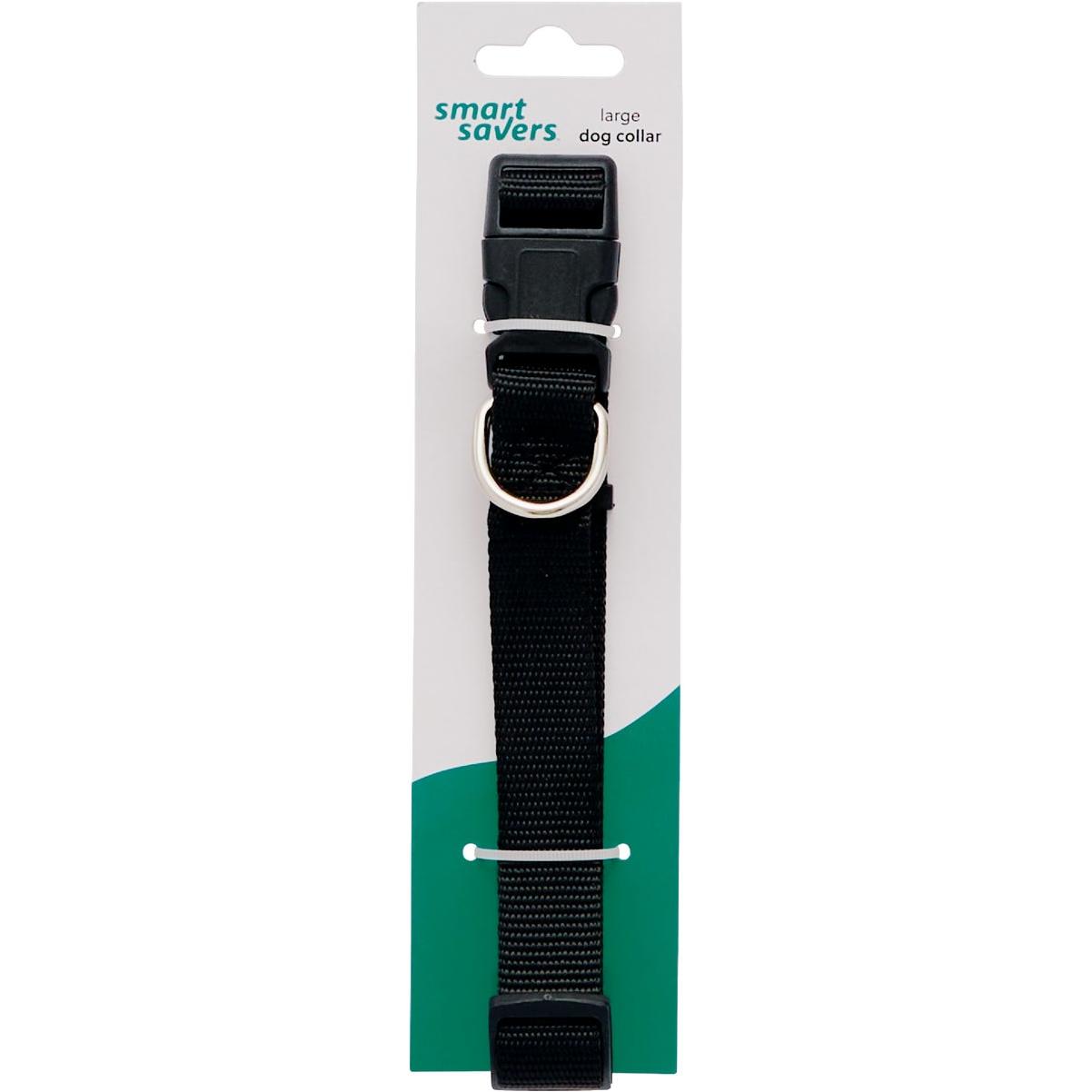Smart Savers Adjustable 12 to 20 In. Black Dog Collar