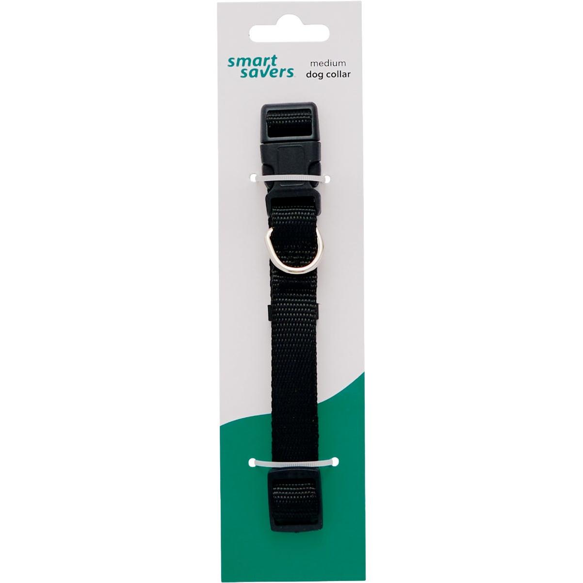 Smart Savers Adjustable 10 to 16 In. Black Dog Collar