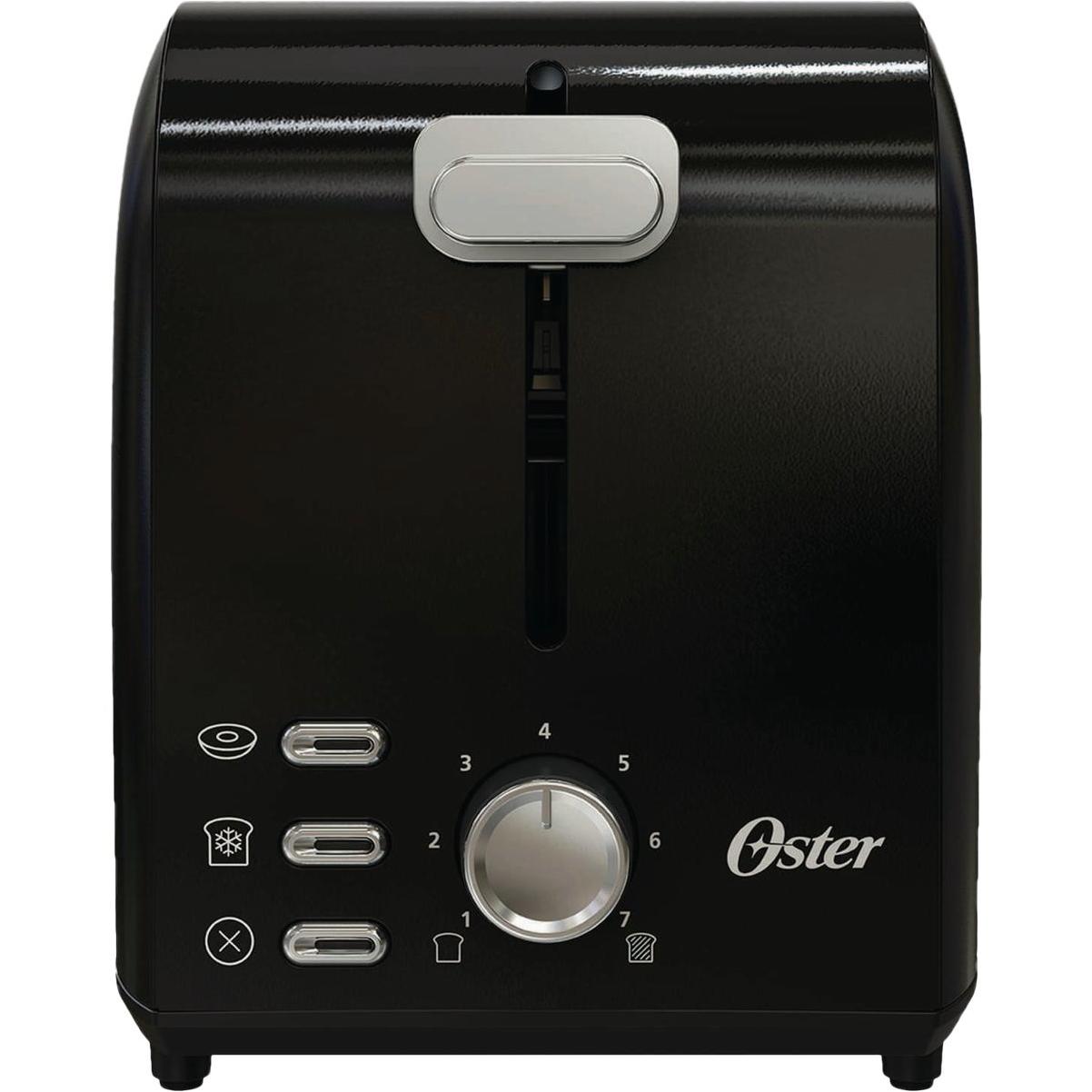 Oster Black Stainless Steel 2-Slice Toaster with Extra Wide Slots