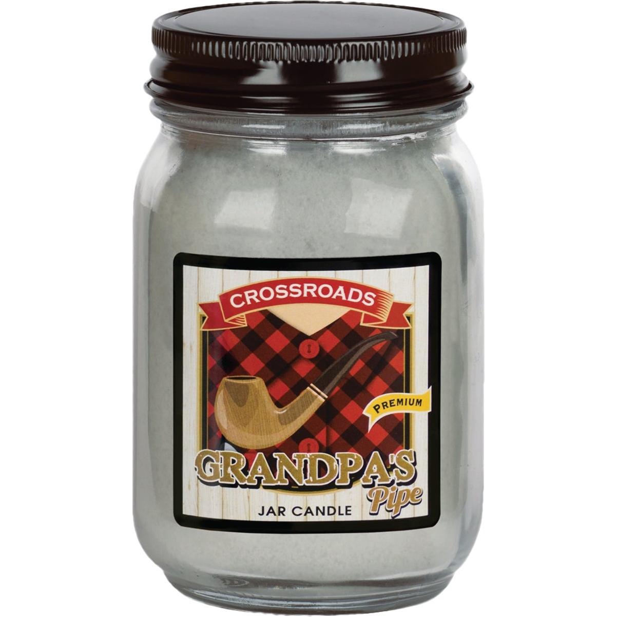 Crossroads Original Designs 12 Oz. Jar Candle, Grandpa's Pipe