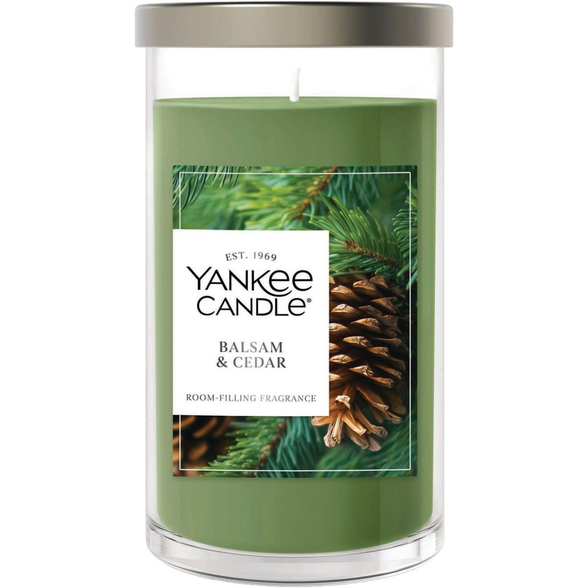 Yankee Candle 14-1/4 Oz. Balsam & Cedar Medium Pillar Candle