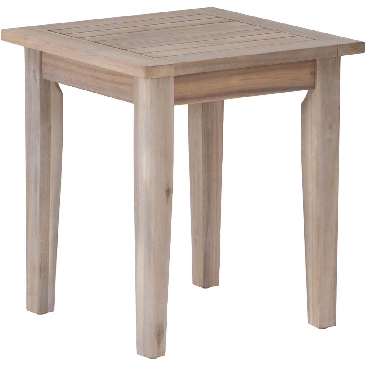 Linon Svana 18 In. Square Natural Finish Wood Side Table