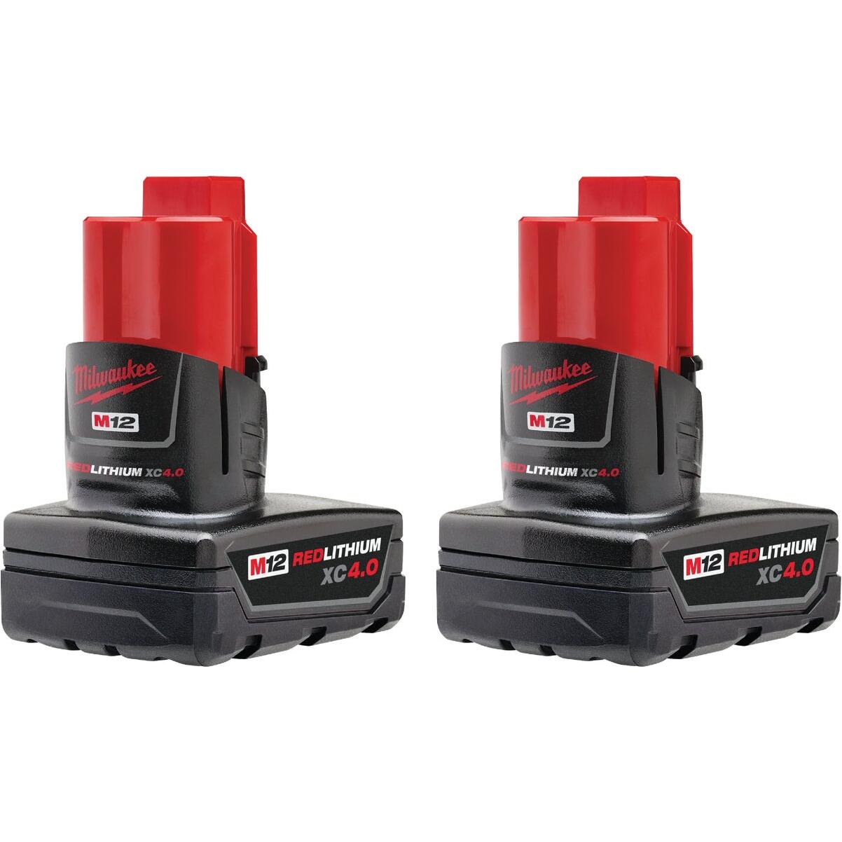 Milwaukee M12 REDLITHIUM XC 4.0 Ah Battery Pack (2-Pack)