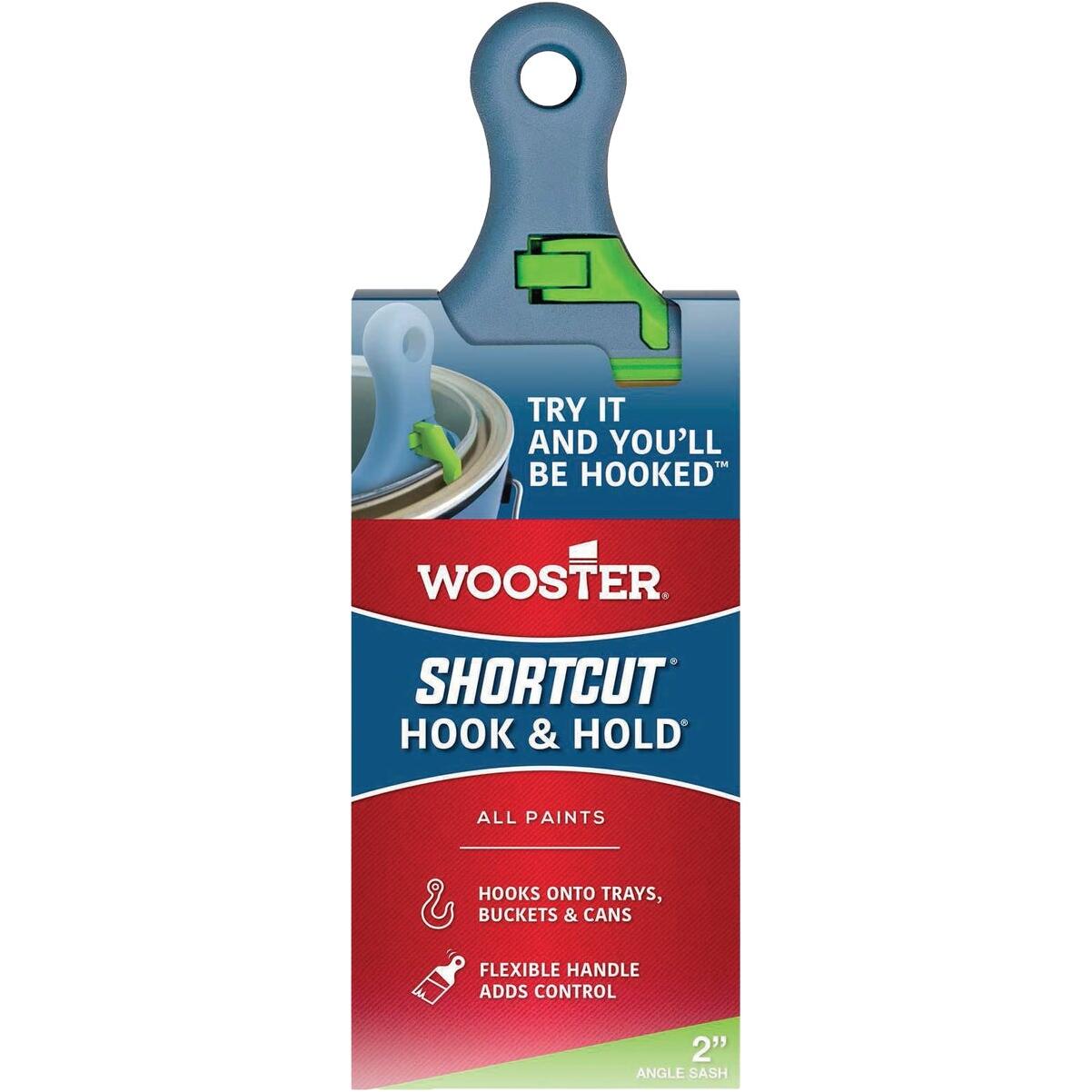 Wooster Shortcut 2 In. Hook & Hold Angle Sash Short Handle Paint Brush