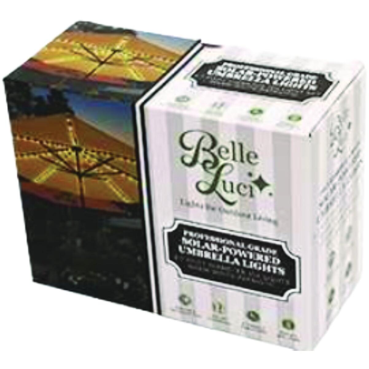 Holiday Bright Lights Belle Luci 104-Bulb Big Seed Color Changing Solar LED Umbrella Lights