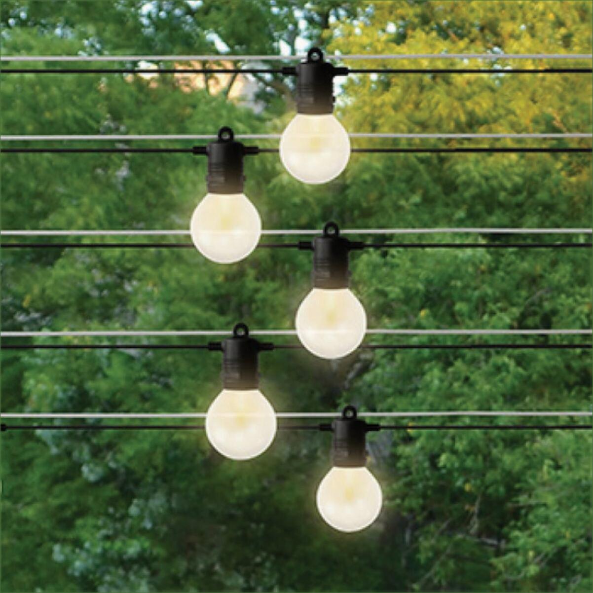 Holiday Bright Lights Belle Luci 12-Bulb G50 Warm White Transparent LED Light Kit