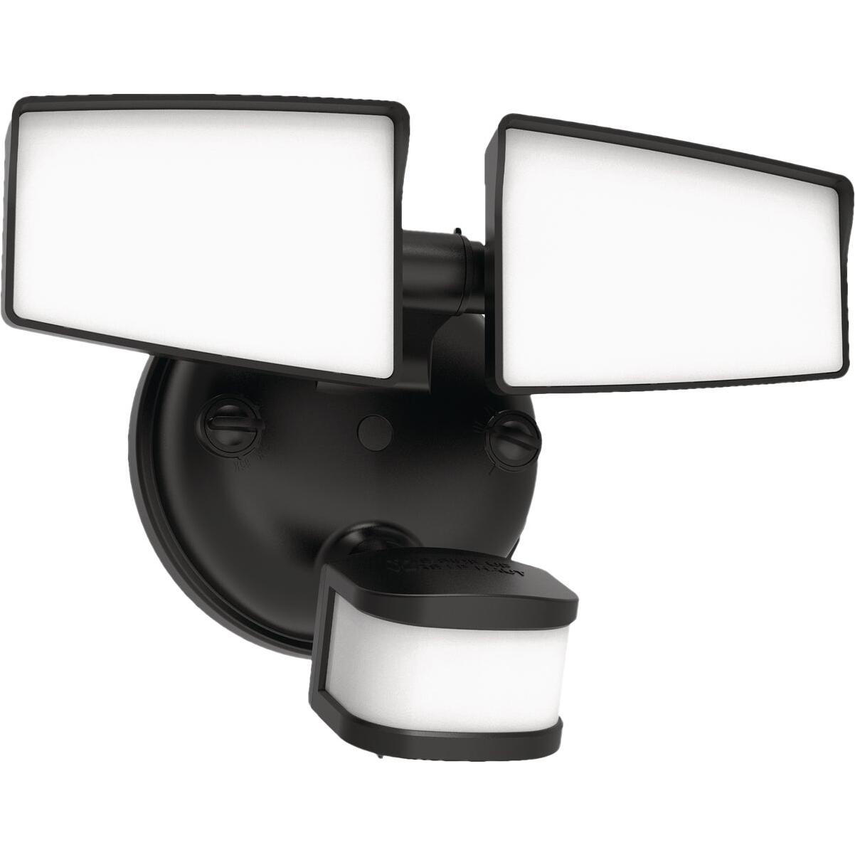 Halo 3-In-1 Black Plastic Outdoor Security Light Fixture