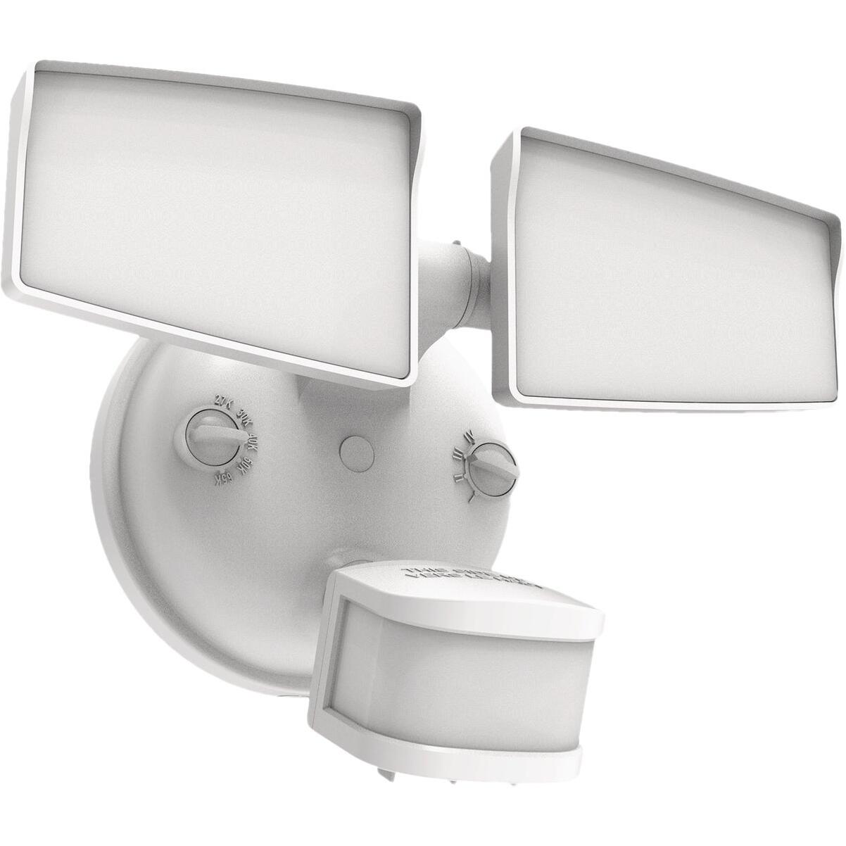 Halo 3-In-1 White Plastic Outdoor Security Light Fixture