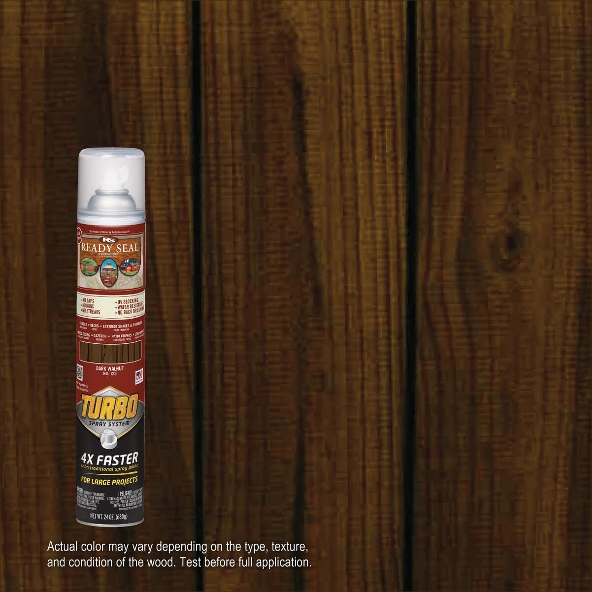 Ready Seal Turbo Spray Exterior Wood Stain, Dark Walnut, 24 Oz.