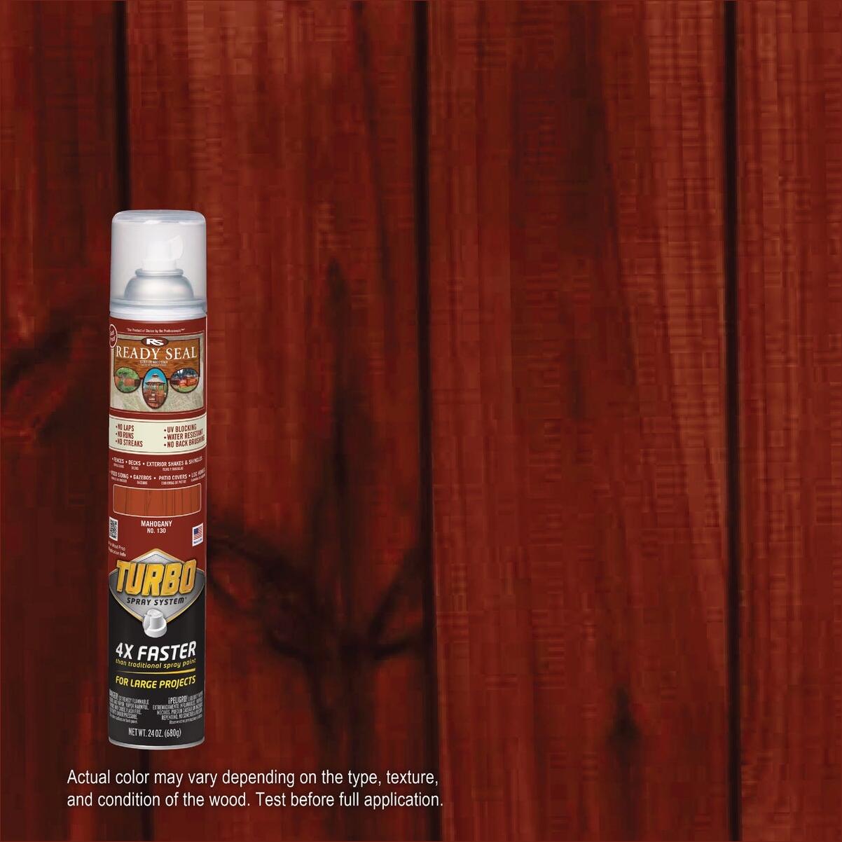 Ready Seal Turbo Spray Exterior Wood Stain, Mahogany, 24 Oz.