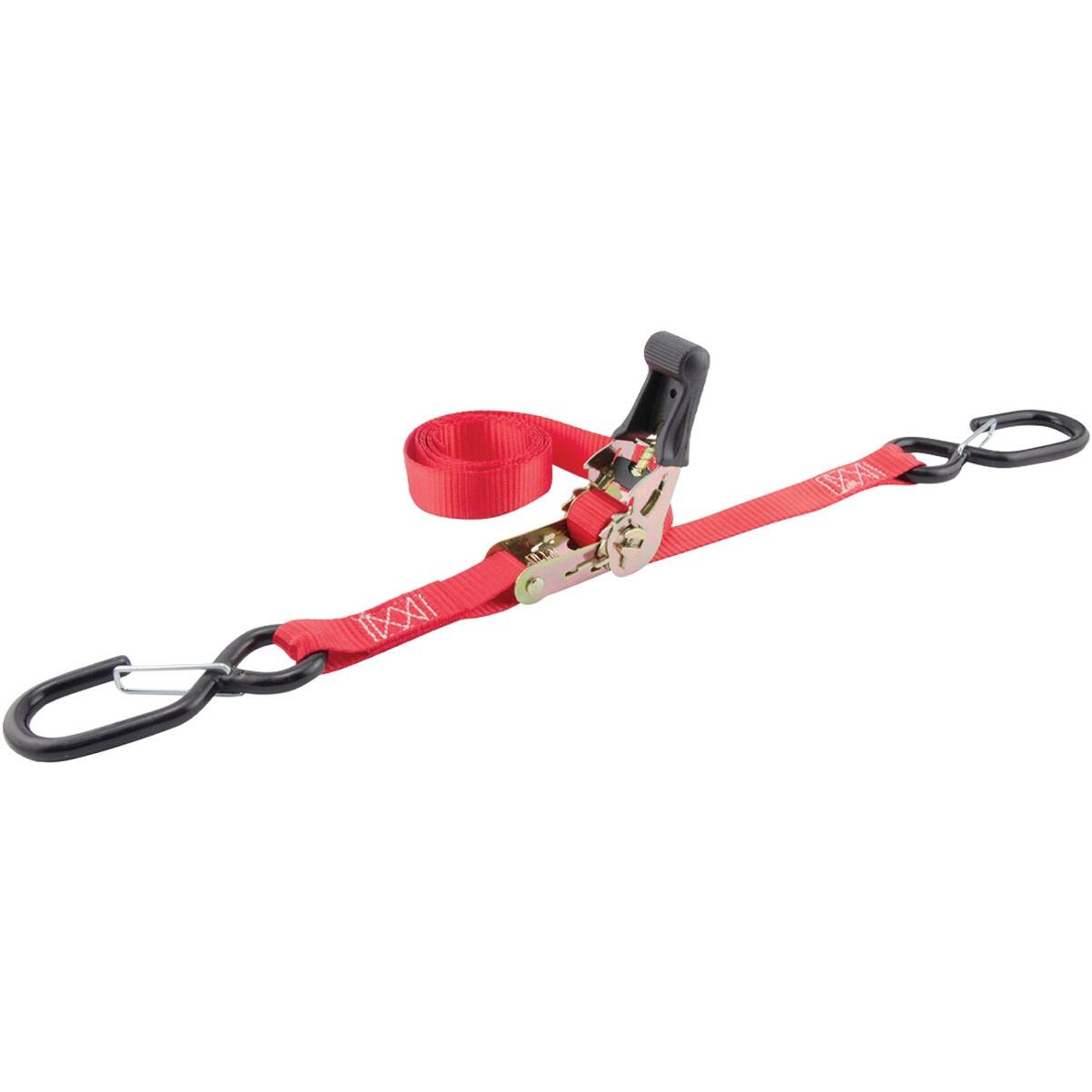Erickson 1 In. x 6 Ft. 1200 Lb. Heavy-Duty Ratchet Strap with Safety Hooks (2-Pack)