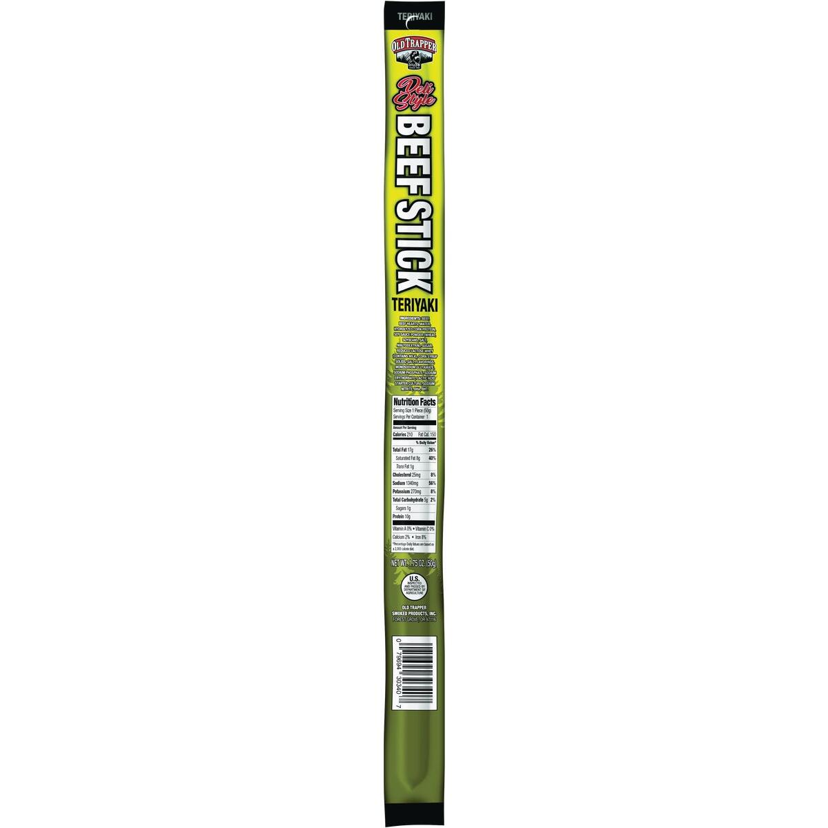 Old Trapper 1.75 Oz. Teriyaki Deli Style Beef Stick