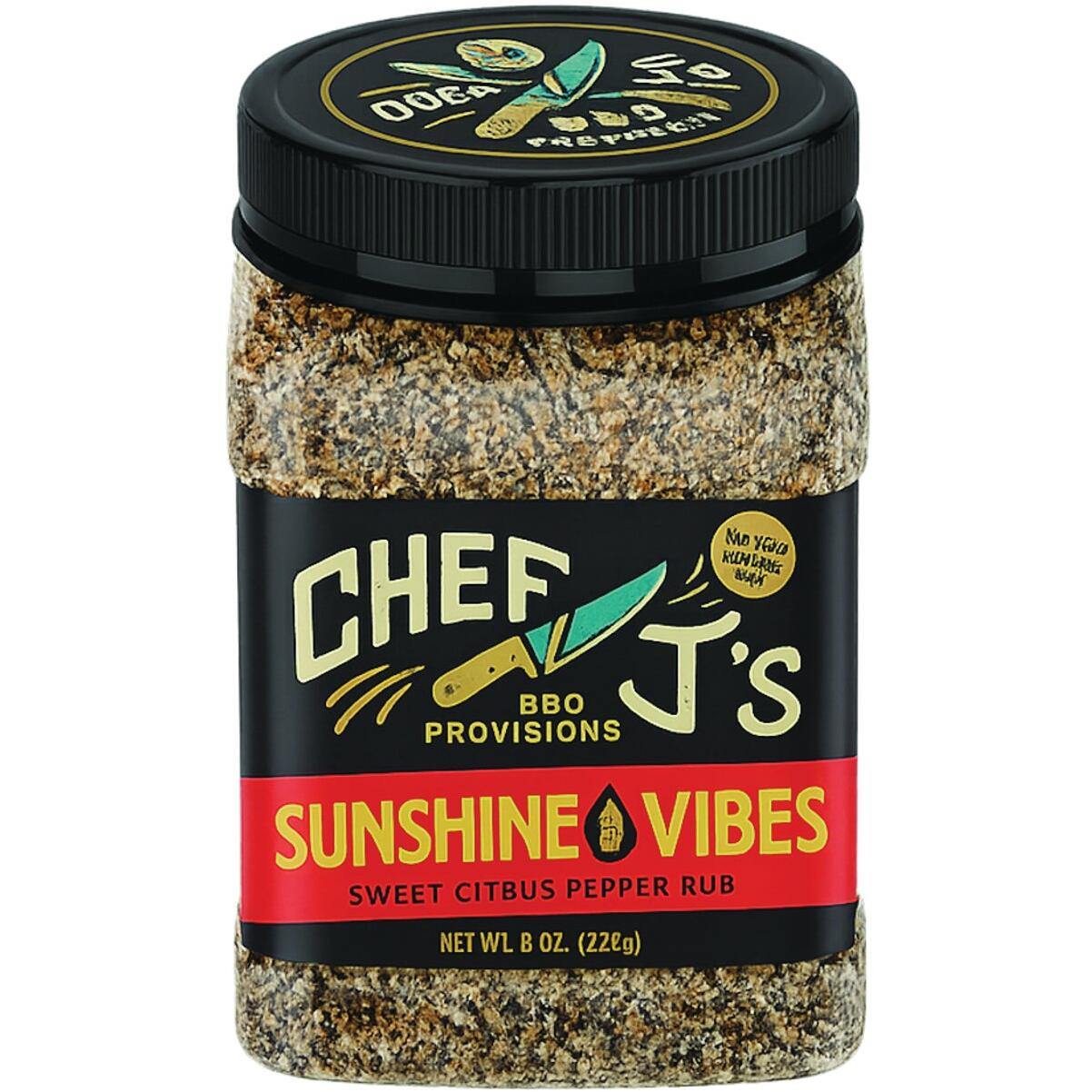 Chef J's Sunshine Vibes 8 Oz. Sweet Citrus Pepper Rub