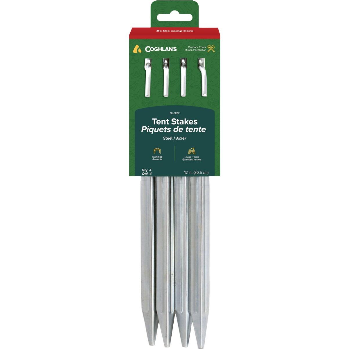 Coghlans 12 In. Steel Tent Stakes (4-Pack)