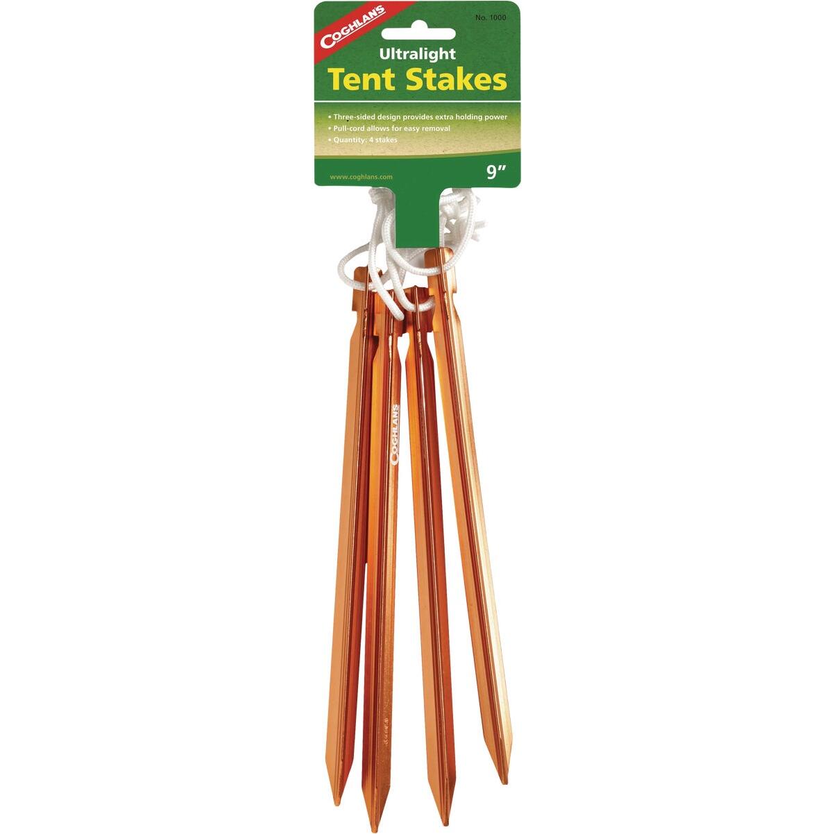 Coghlans 9 In. Aluminum Ultralight Tent Stakes (4-Pack)