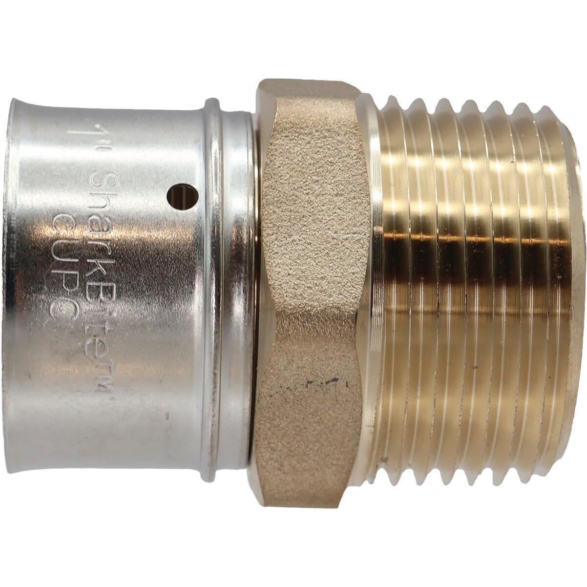 SharkBite 1 In. x 1 In. MNPT PEX Press Brass Adapter