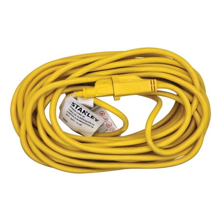 STANLEY POWERCORD 33507 16-Gauge 3-Prong Yellow Outdoor Power Extension Cord  15 Amps  50 Ft.  33507