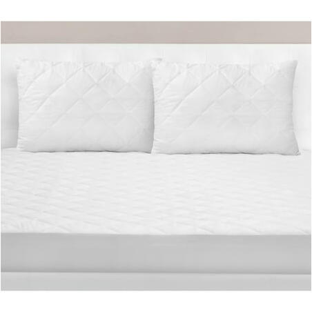Safdie & Co. Quilted Standard Pillow Protector Cover in White (Set of 2)
