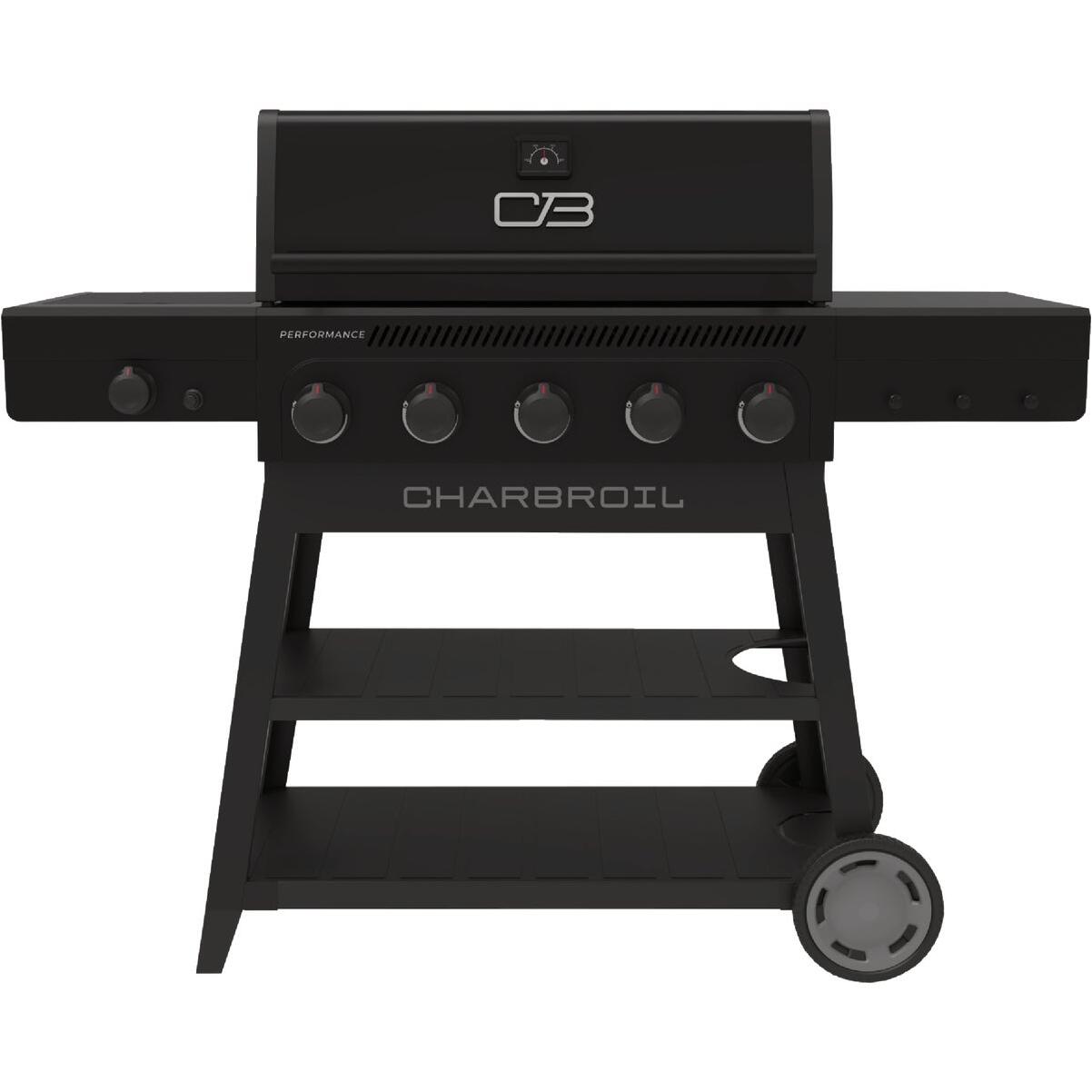 Char-Broil Performance Series FlavorMax 5-Burner LP Gas Grill Cart with Side Burner
