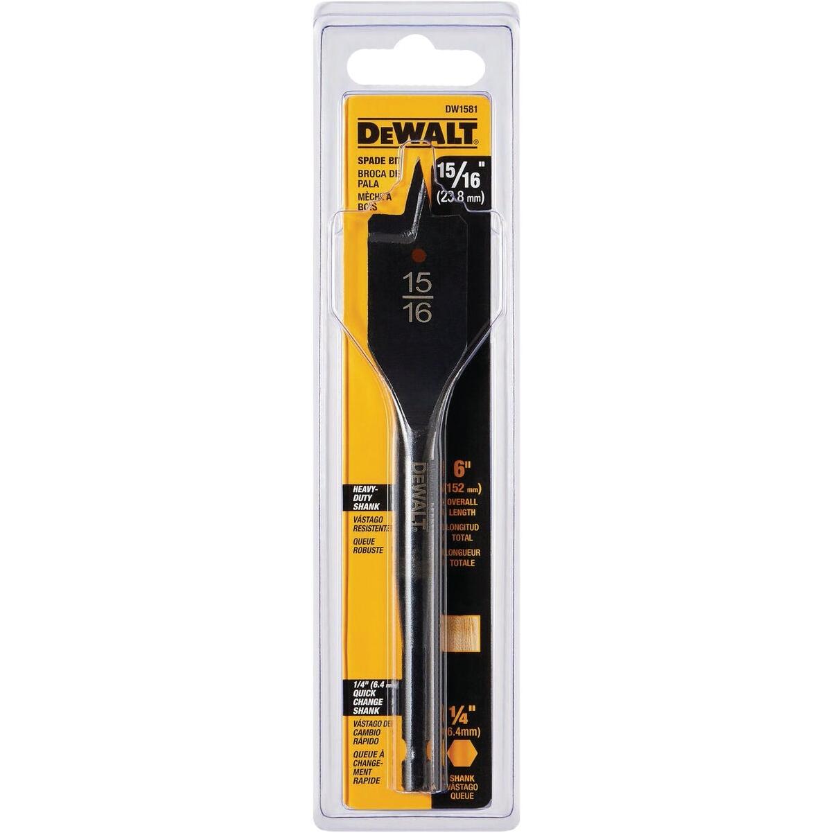 DEWALT 15/16 In. x 6 In. Wood Boring Bit
