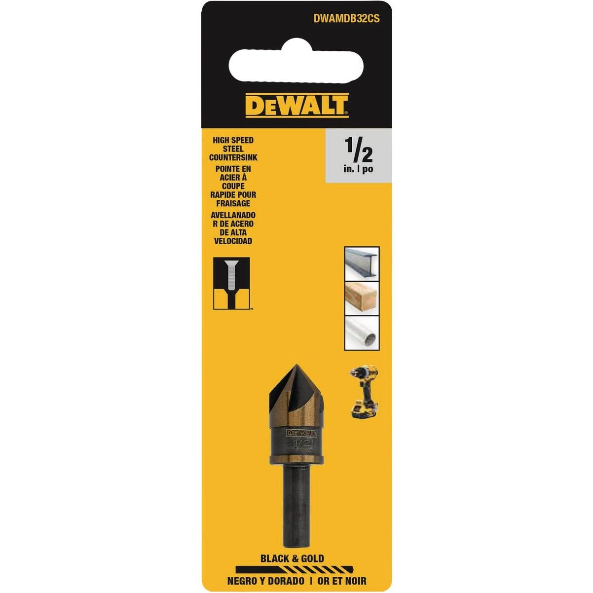 DEWALT 1/2 In. High-Speed Steel Countersink