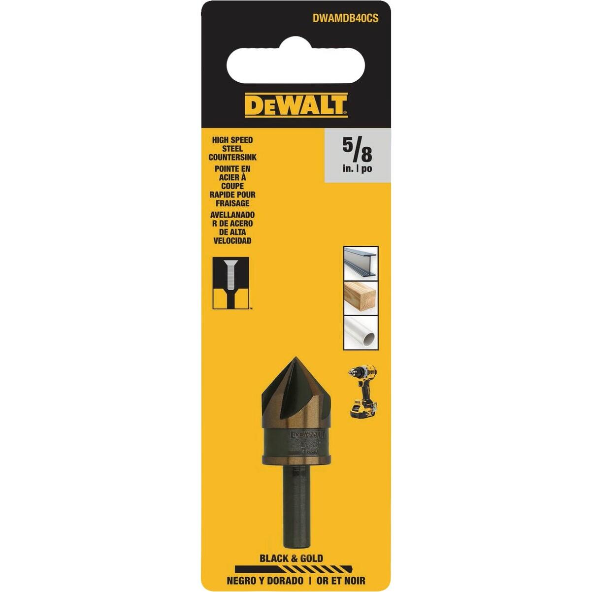 DEWALT 5/8 In. High-Speed Steel Countersink
