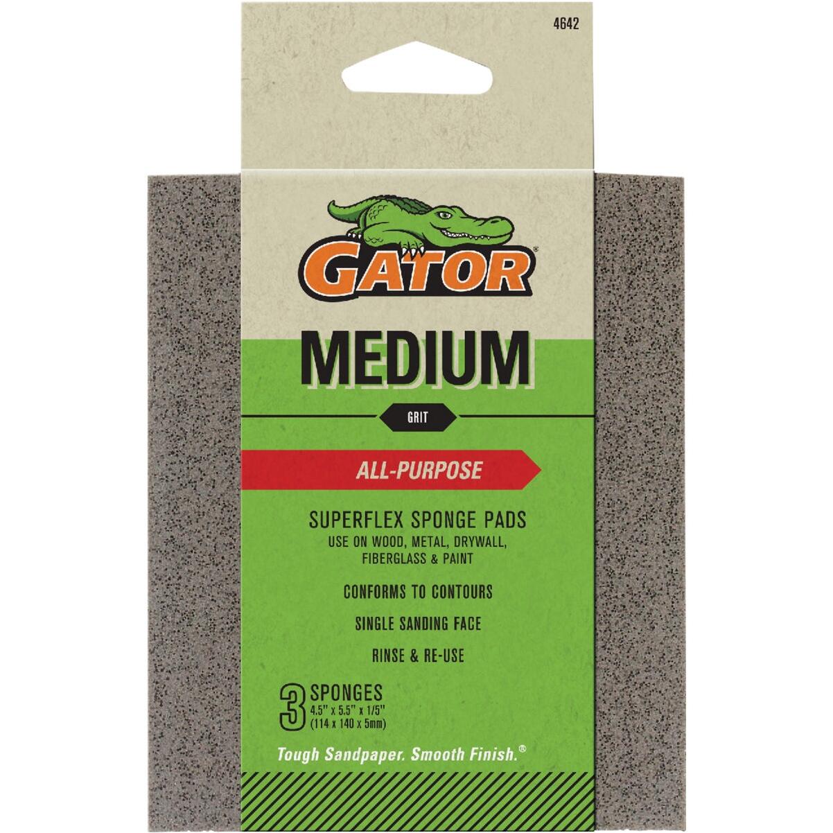 Gator Grit 4.5 In. x 5.5 In. 120-Grit Premium Sanding Pad (3-Pack)