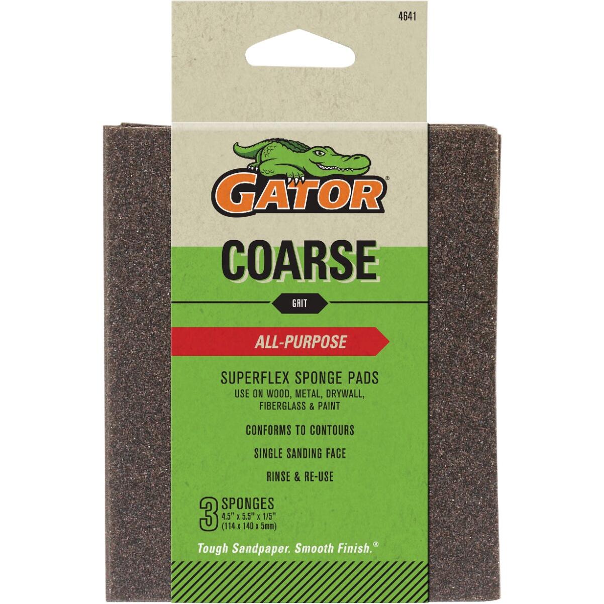 Gator Grit 4.5 In. x 5.5 In. 60-Grit Premium Sanding Pad (3-Pack)