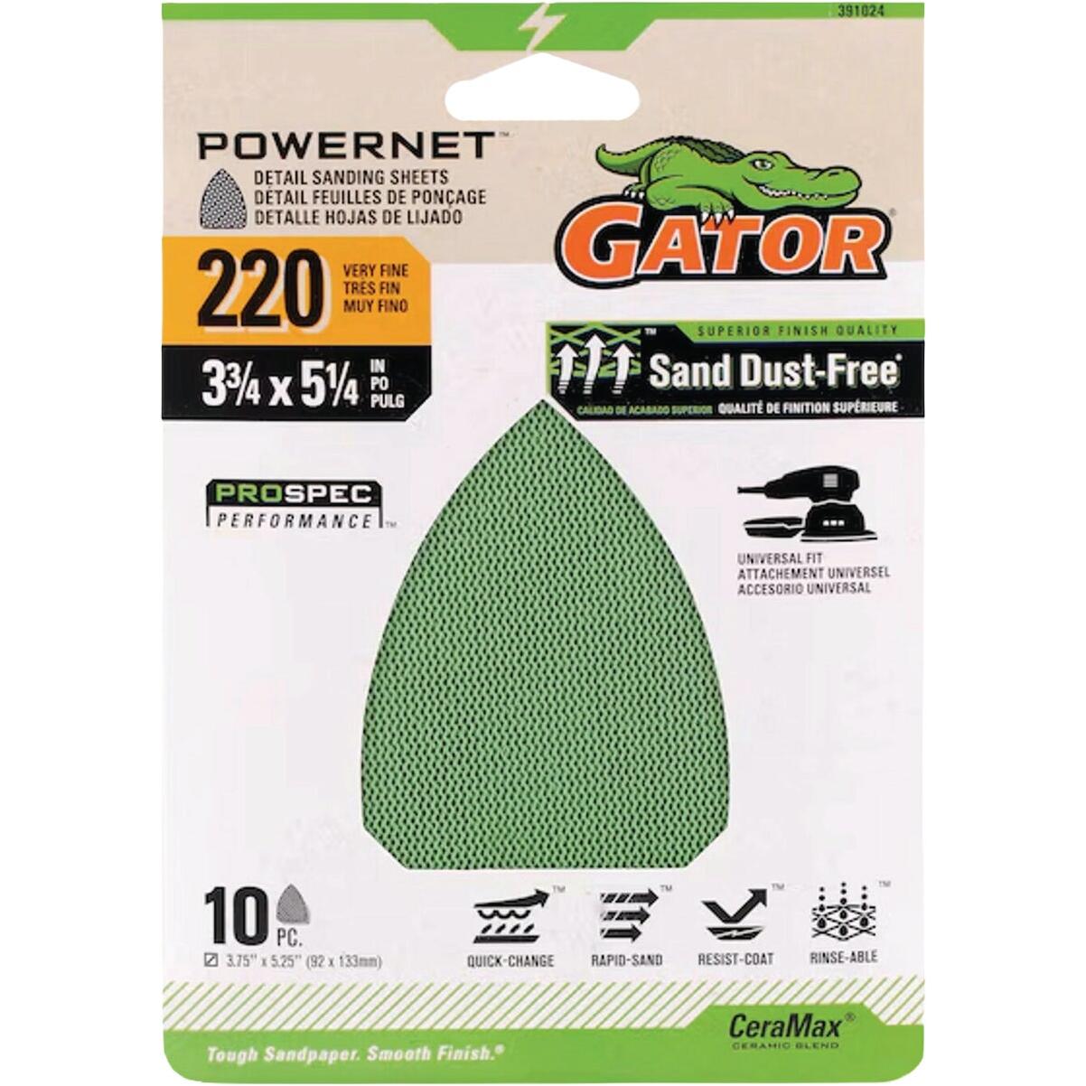 Gator 180-Grit Mesh Mouse Sandpaper Sheet (10-Pack)