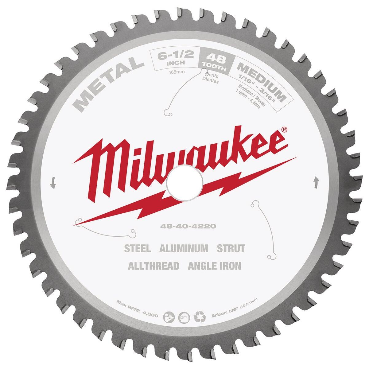 Milwaukee 6-1/2 In. 48-Tooth Metal Circular Saw Blade