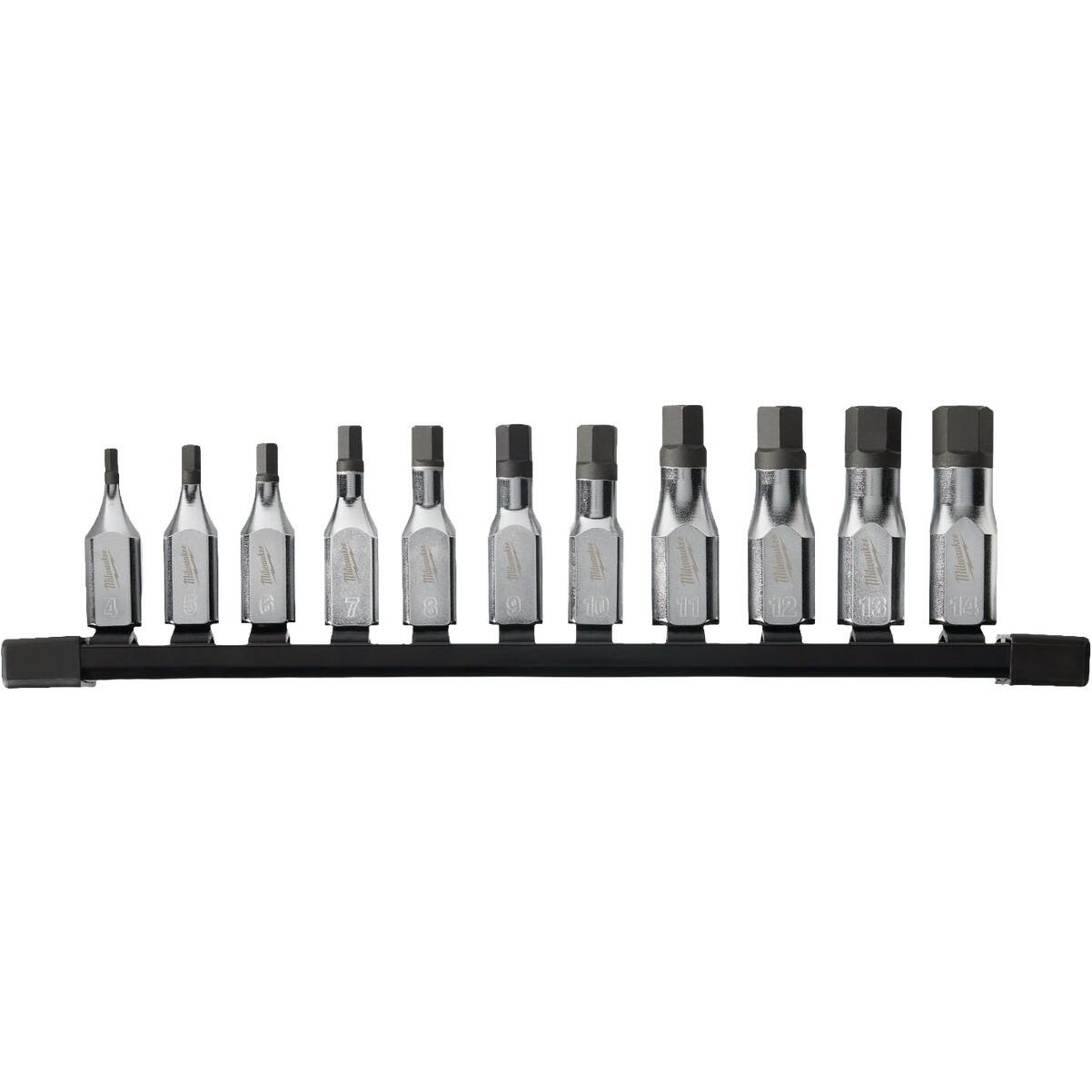 Milwaukee Metric 3/8 In. Drive Hex Bit Socket Set (11-Piece)