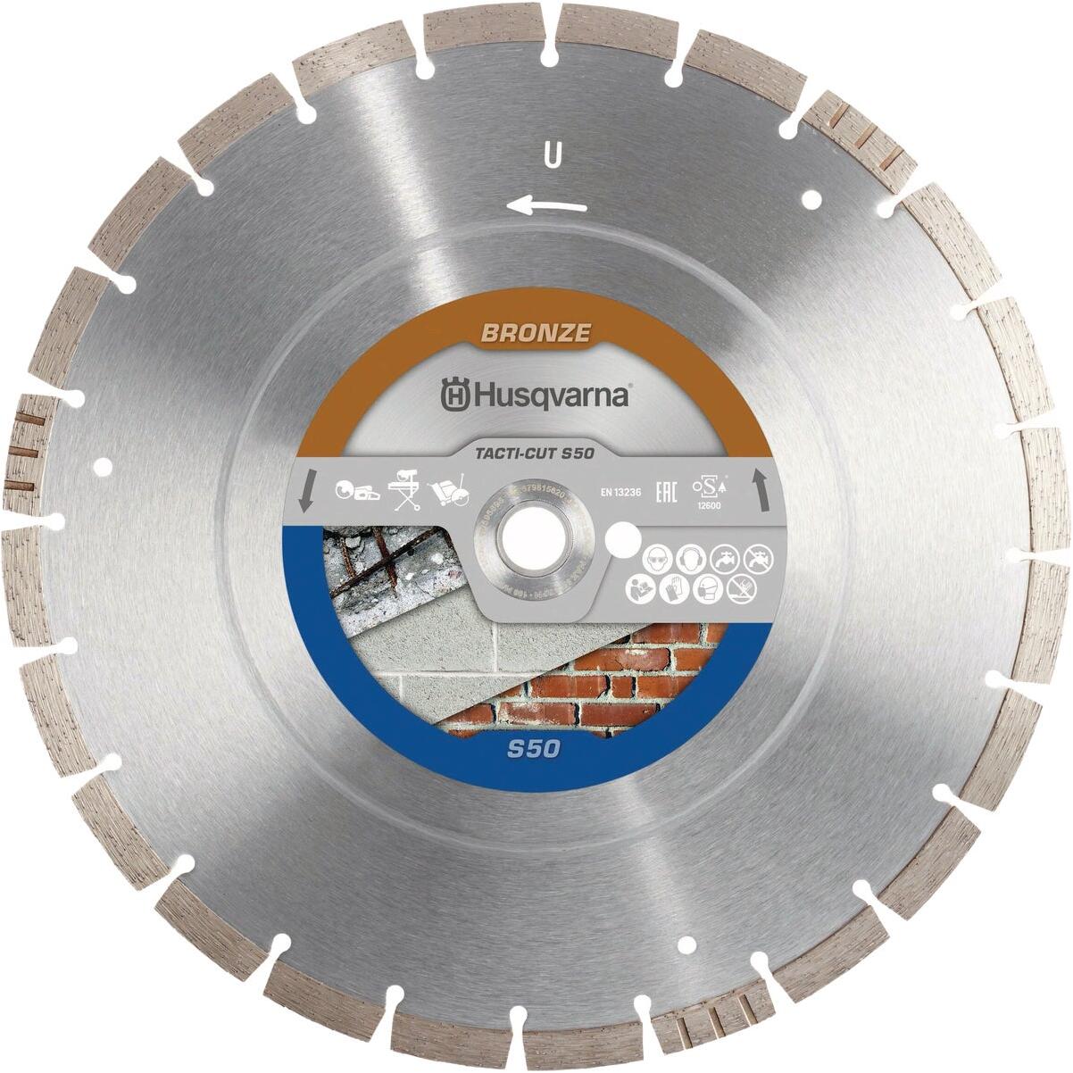 Husqvarna 12 In. Tacti-Cut S50+ Segmented Rim Diamond Blade