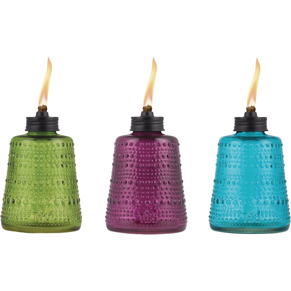 TIKI 6 In. Carnival Glass Table Torch