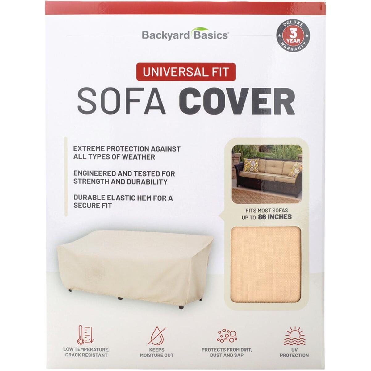 Backyard Basics 86 In. Sofa Cover