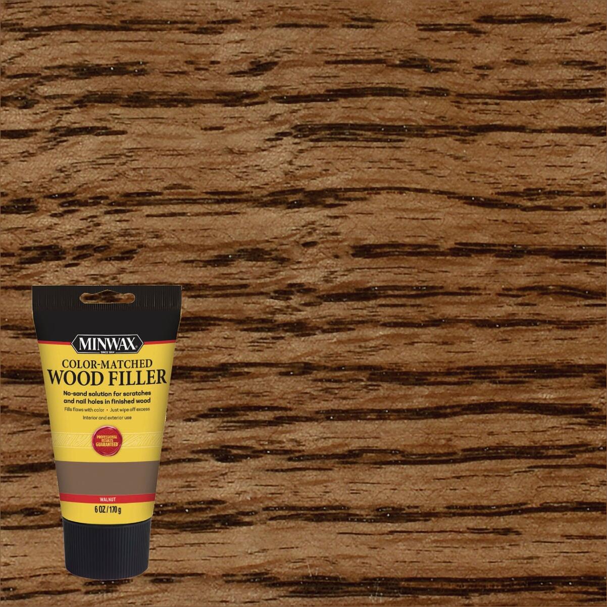 Minwax 6 Oz. Color-Matched Wood Filler, Walnut