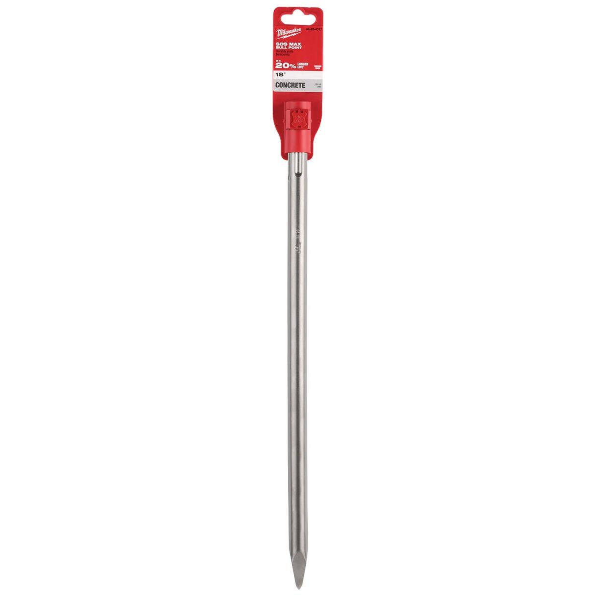 Milwaukee SDS Max 18 In. Bull Point Chisel