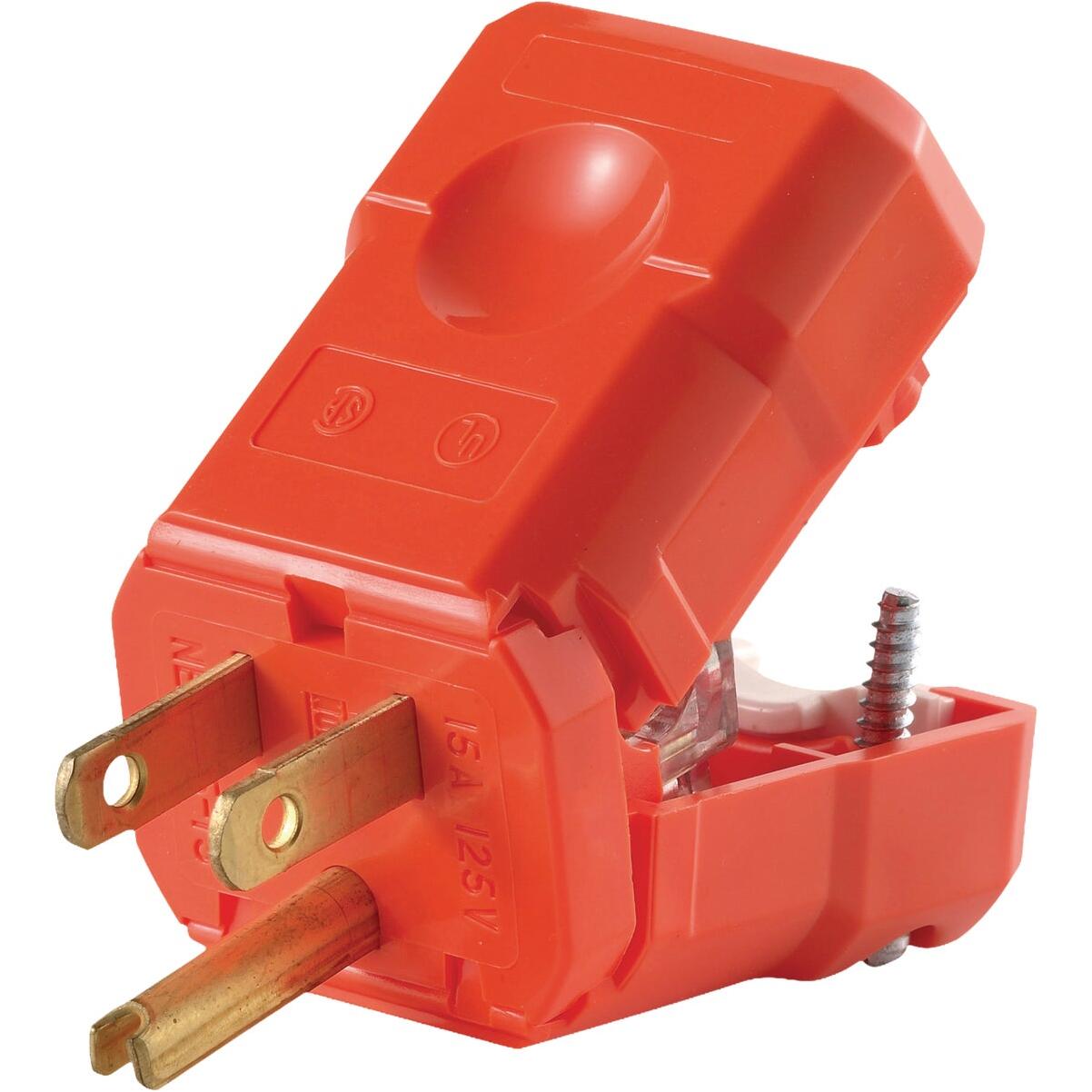 Leviton 15A Orange Python Straight Blade Plug