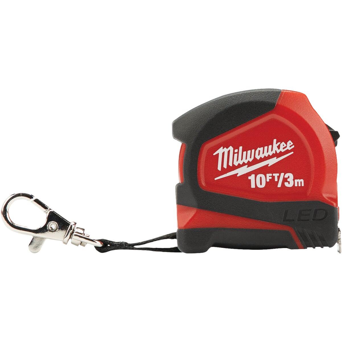 Milwaukee 10 Ft. Keychain Tape Measure with LED