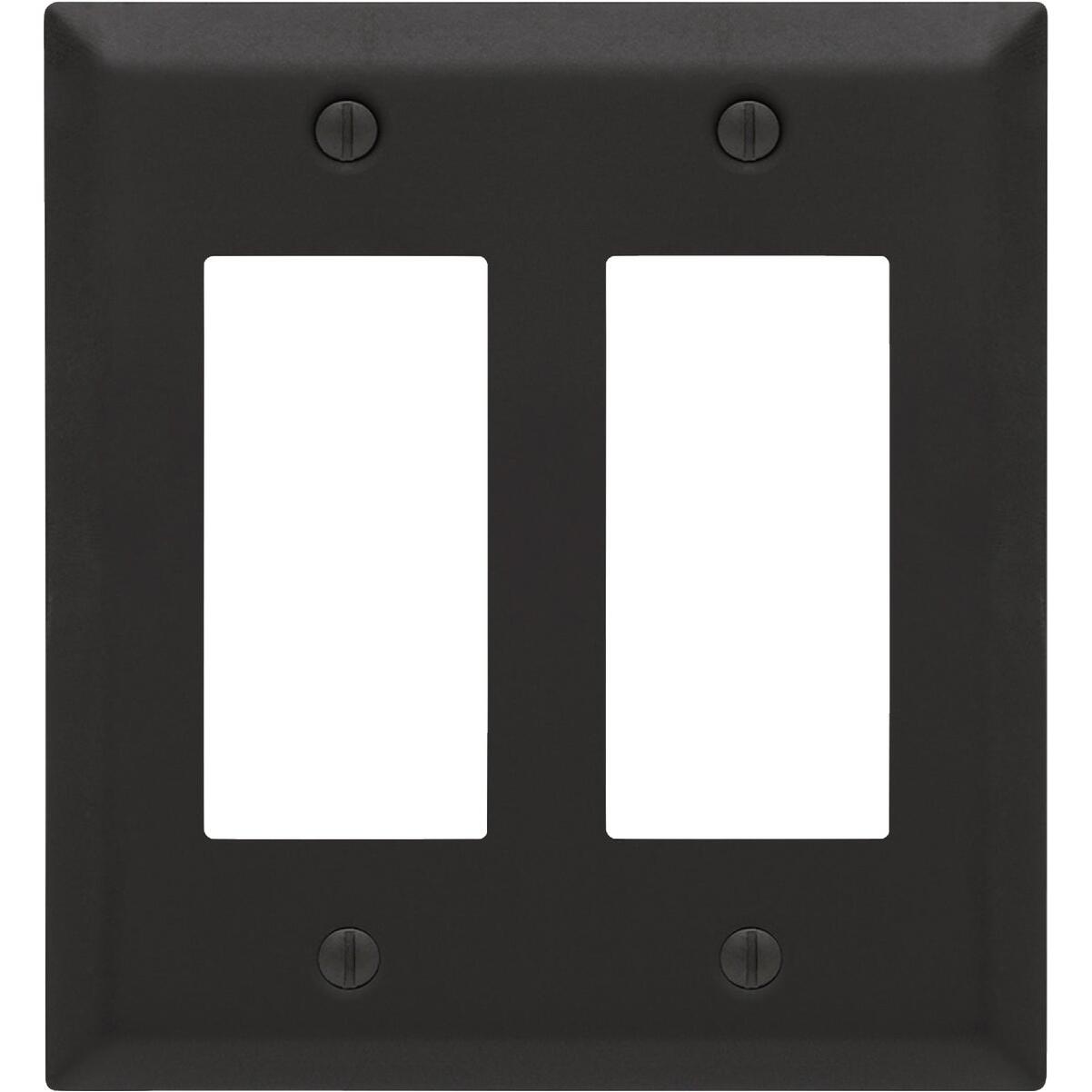Amerelle Century 2-Gang Black Steel Wall Plate