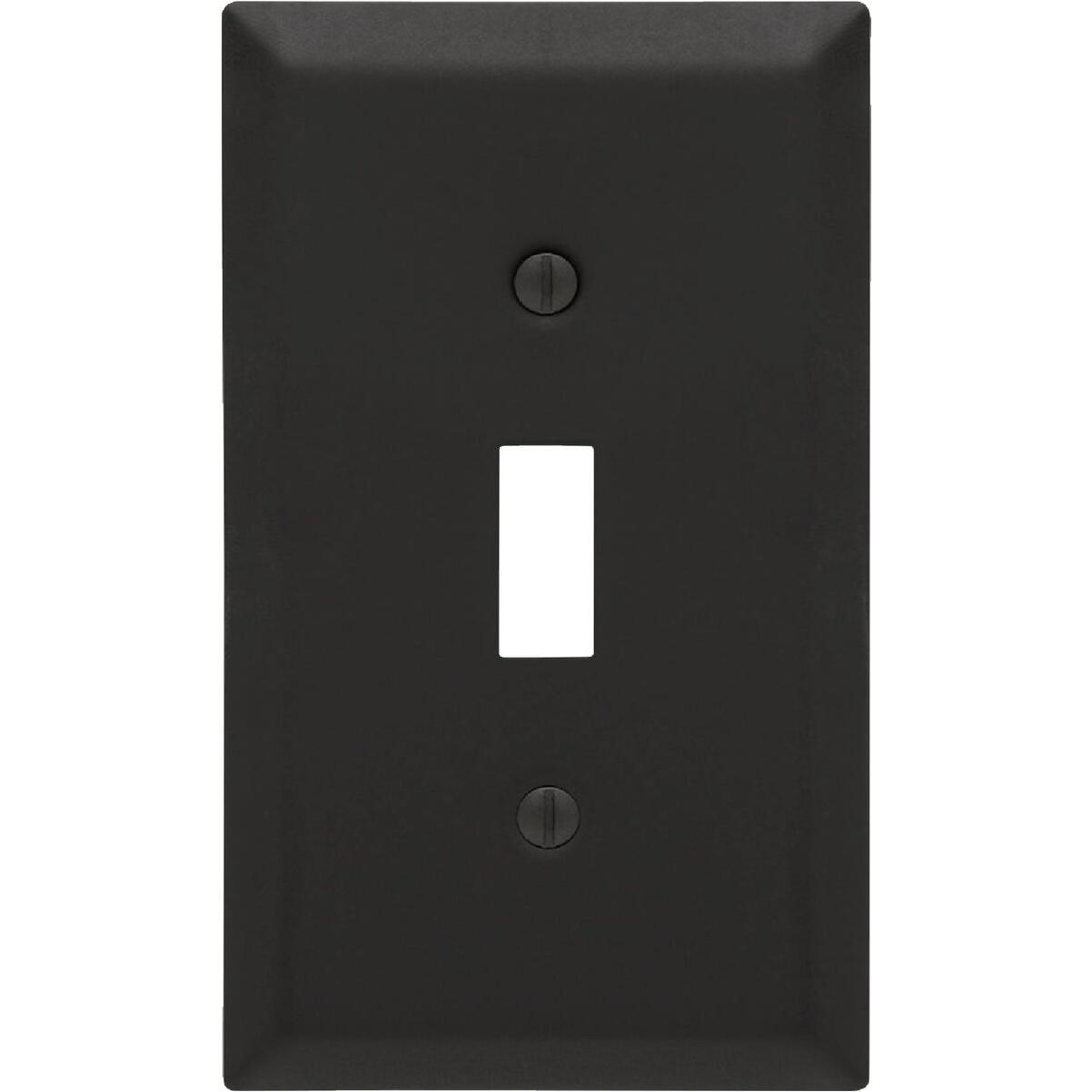 Amerelle Century 1-Gang Steel Toggle Switch Wall Plate, Black