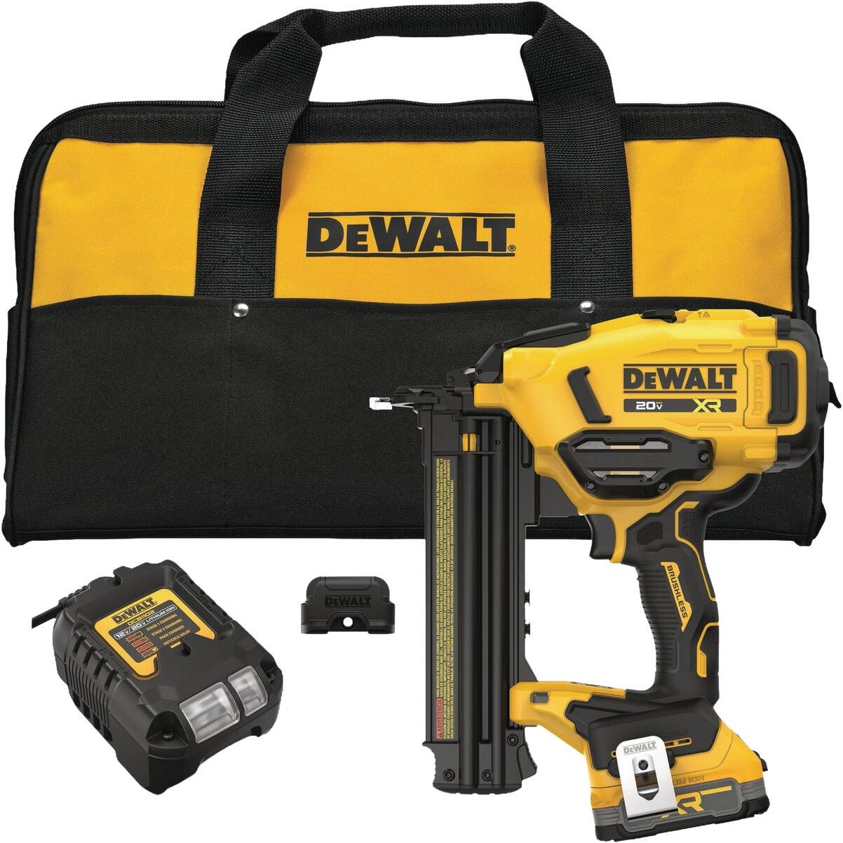 DEWALT 20V MAX XR 18 ga Cordless Brad Nailer Kit with Battery & Charger
