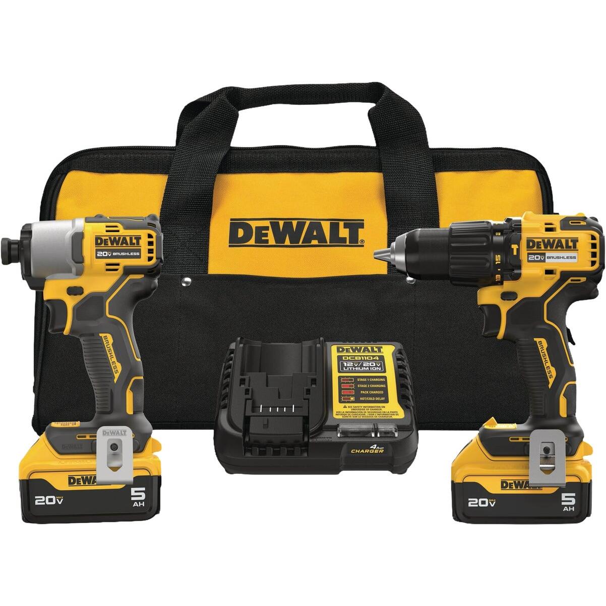 DEWALT 20V MAX Hammer Drill & Impact Driver 2-Tool Combo Kit