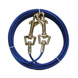 Pet Tie-Out Belt with Twin Swivel Snap