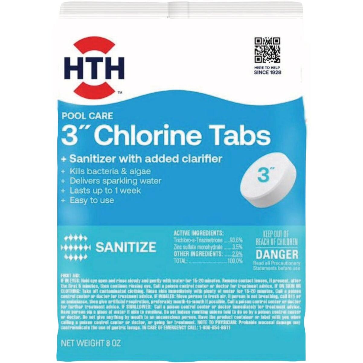 HTH Pool Care 3 In. 8 Oz. Chlorine Tabs Advanced
