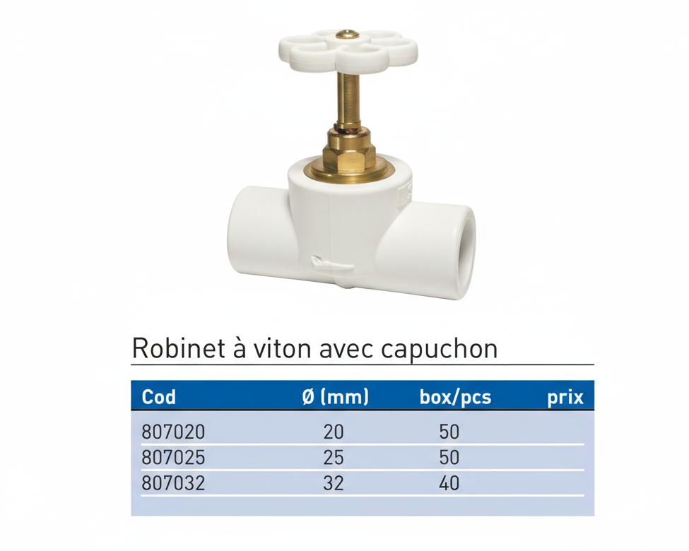 Սողնակ պոլիպրոպիլենային 32 մմ սպիտակ Plastofer-807032